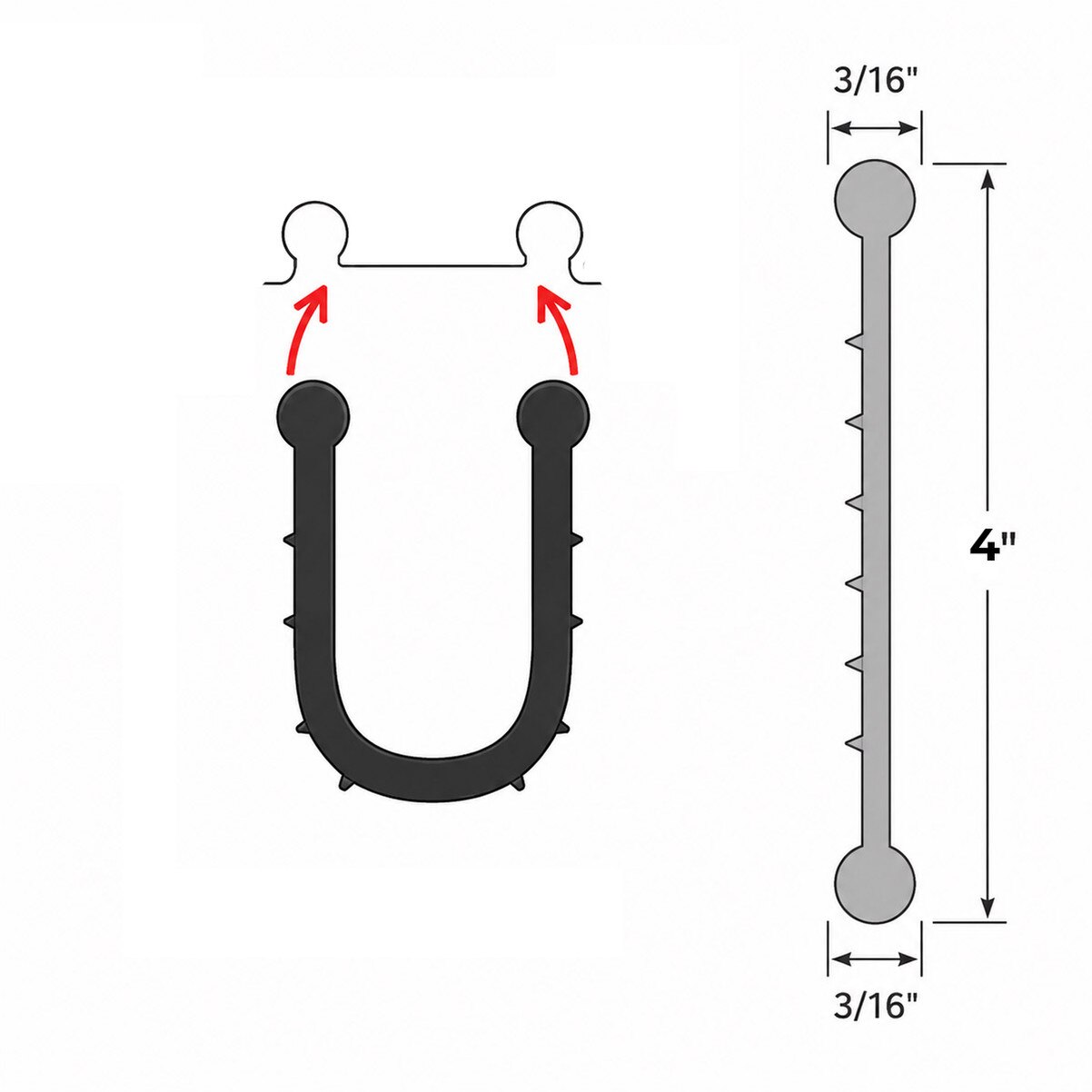 V3564 bottom seal dimensions